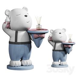Bear ornaments ceramic ornaments shelf tray 3D Models 