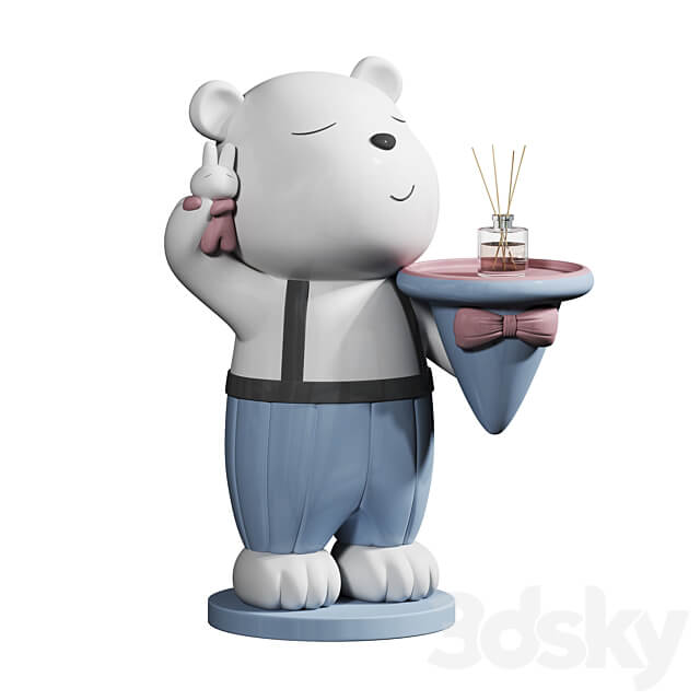 Bear ornaments ceramic ornaments shelf tray 3D Models
