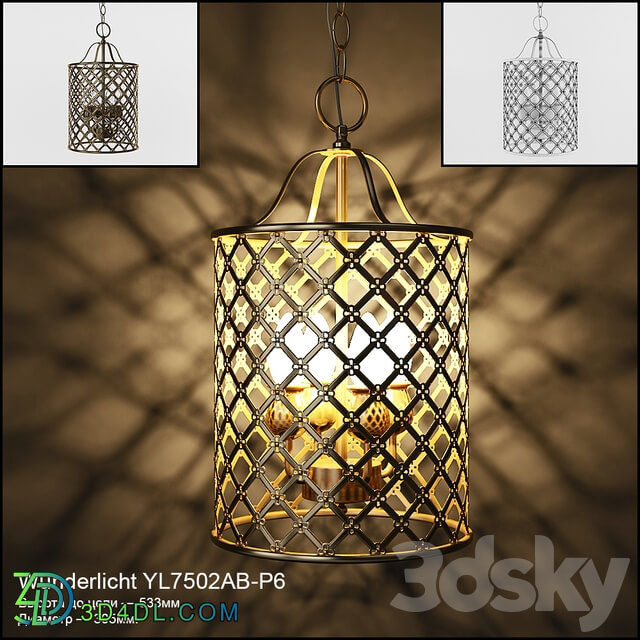 Wunderlicht YL7502AB P3 Pendant light 3D Models
