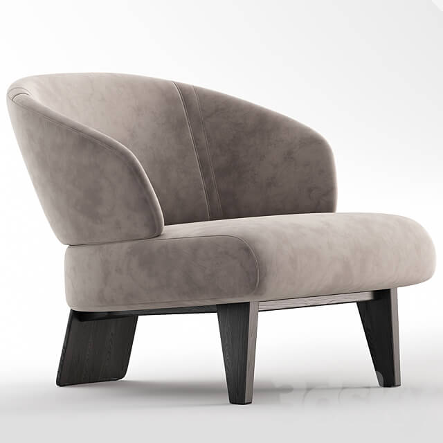 REEVES armchair by Minotti 3D Models