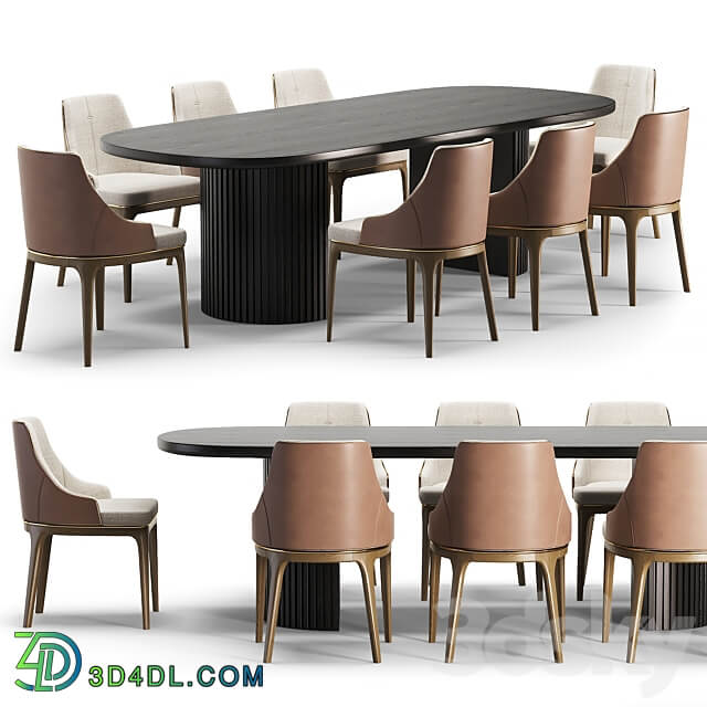 dining set Table Chair 3D Models