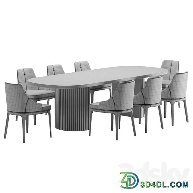 dining set Table Chair 3D Models