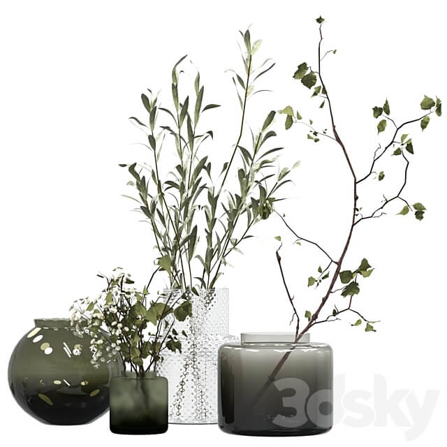 Bouquets in vases 3D Models