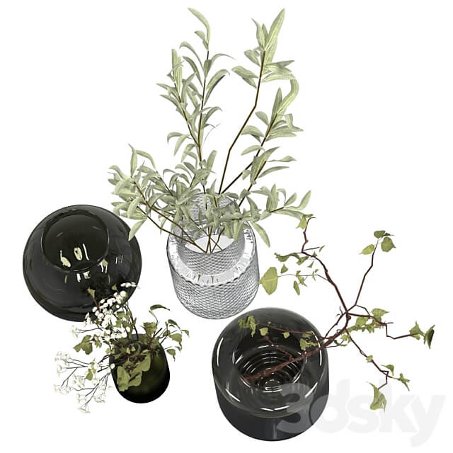 Bouquets in vases 3D Models