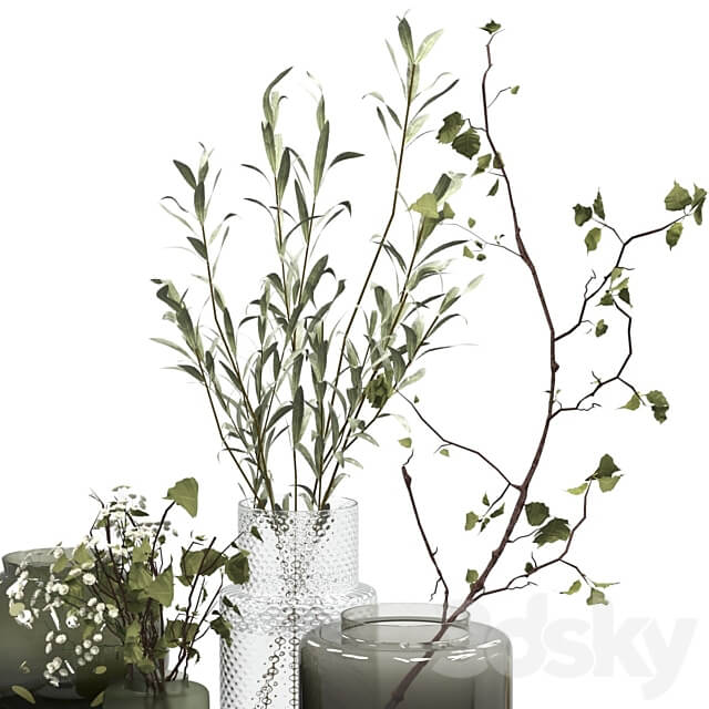 Bouquets in vases 3D Models