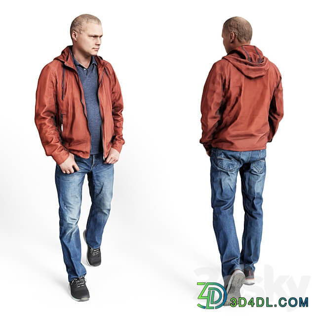 Man walking KS00012 3D Models