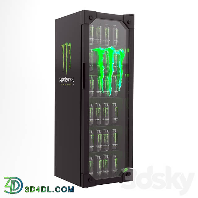 Monster Energy Drink Fridge 3D Models