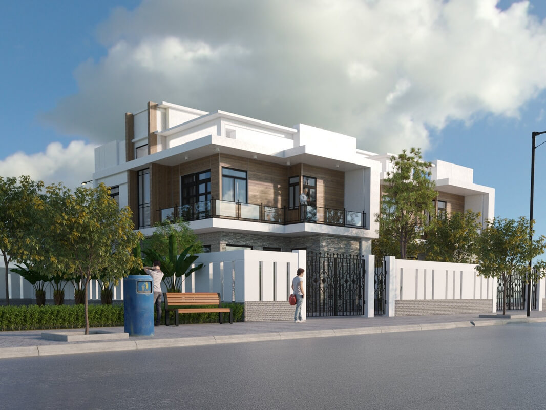 3D Exterior House 3 Scene Model 3dsmax By Huy Hieu Lee
