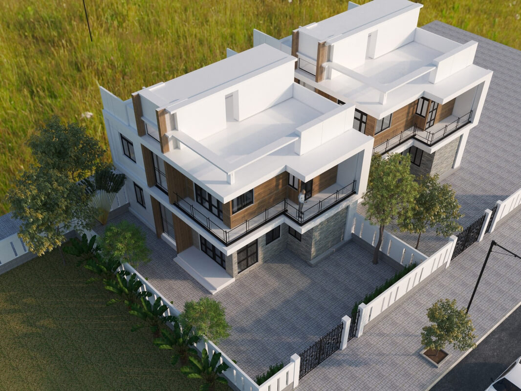 3D Exterior House 3 Scene Model 3dsmax By Huy Hieu Lee