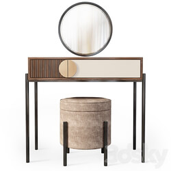 Dressing table with mirror Bergamo Wooden Kors 3D Models 