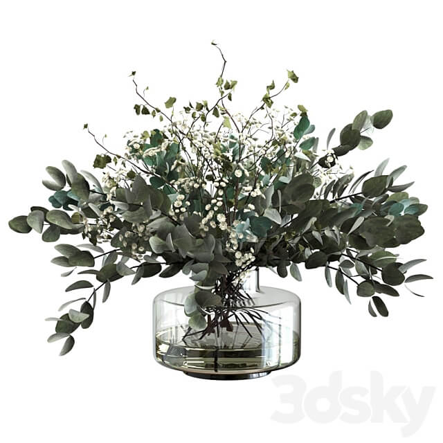 Bouquet of branches and herbs 3D Models