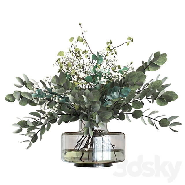 Bouquet of branches and herbs 3D Models