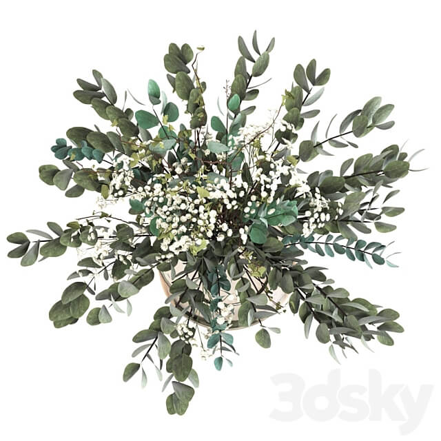 Bouquet of branches and herbs 3D Models