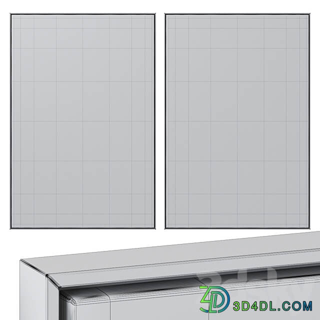 Set of large wall paintings 1989 3D Models