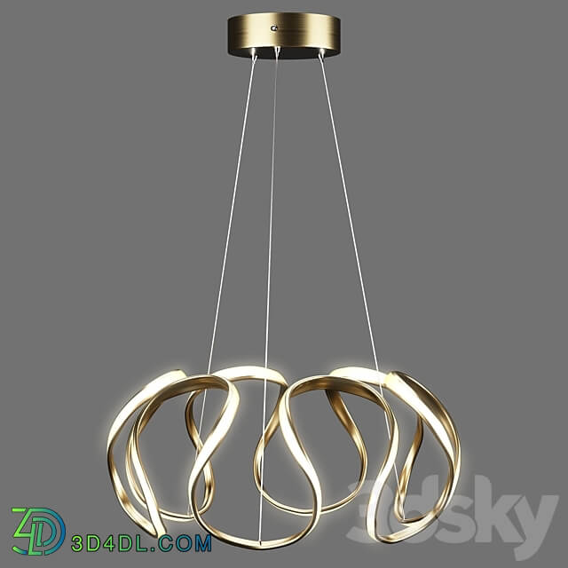 Homary Rola Gold LED Unique Geometric Chandelier Haning Pendant Light Pendant light 3D Models