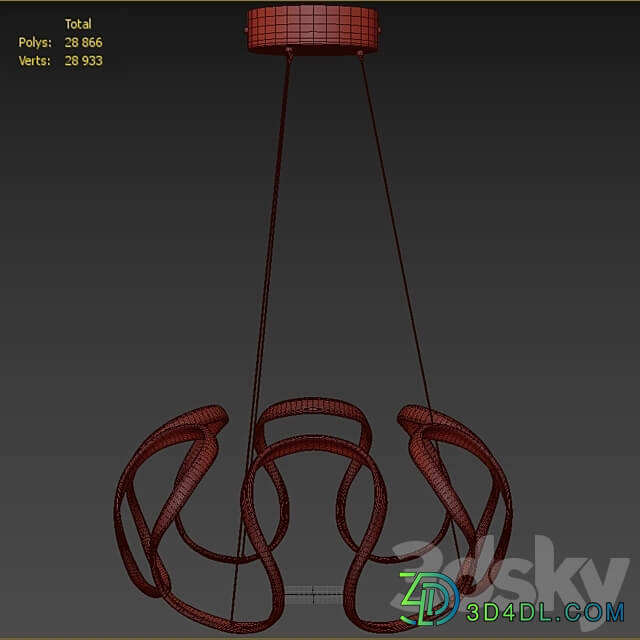 Homary Rola Gold LED Unique Geometric Chandelier Haning Pendant Light Pendant light 3D Models