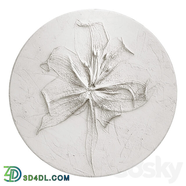 Flower plaster panel 142 3D Models
