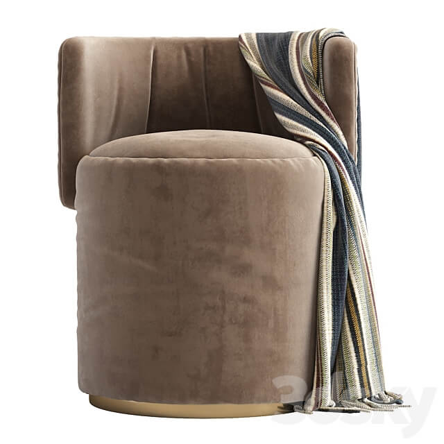Love Seat Pouf Rugiano 3D Models