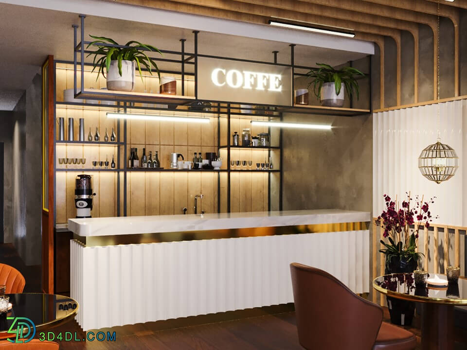 3D Model Interior Coffee 11 Scenes File 3dsmax By Hoang Hieu 