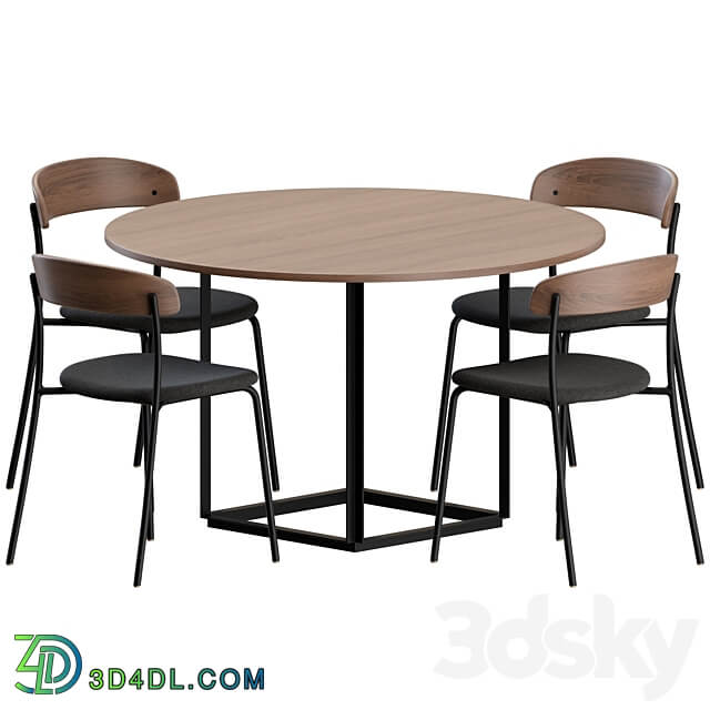 Dining Set 02 by New Works Table Chair 3D Models