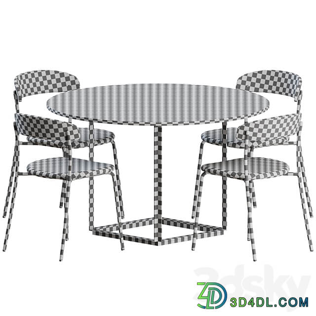 Dining Set 02 by New Works Table Chair 3D Models