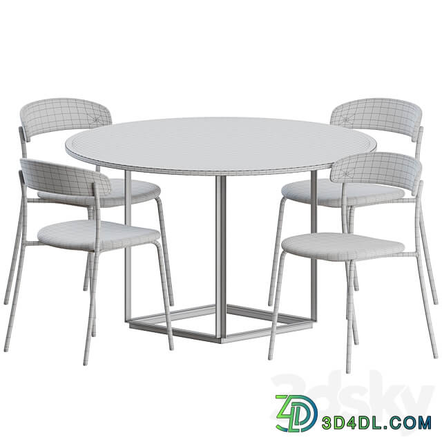 Dining Set 02 by New Works Table Chair 3D Models