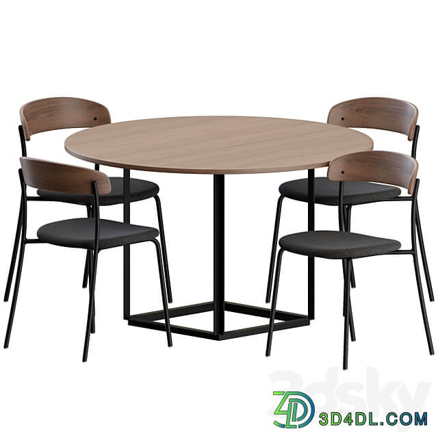 Dining Set 02 by New Works Table Chair 3D Models
