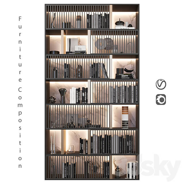Furniture composition 221 3D Models