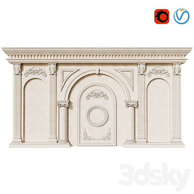 Classic Facade Element 3D Models