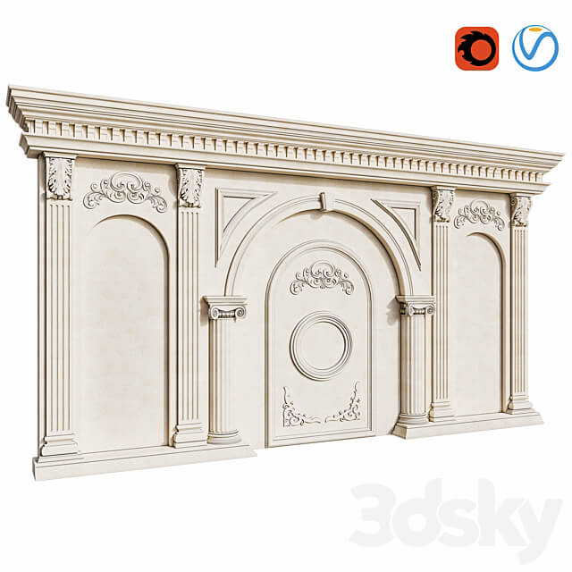 Classic Facade Element 3D Models