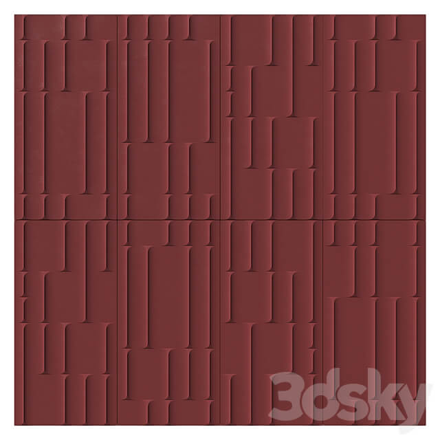 Decorative panel Inkiostro Bianco MOTIVO 3D Models