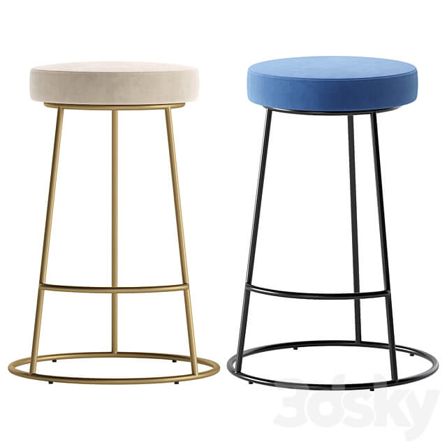 Bar Stool MACLAINE by Cazarina Interiors 4 Colors Version Барный Стул МАКЛЕЙН 3D Models