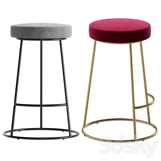 Bar Stool MACLAINE by Cazarina Interiors 4 Colors Version Барный Стул МАКЛЕЙН 3D Models
