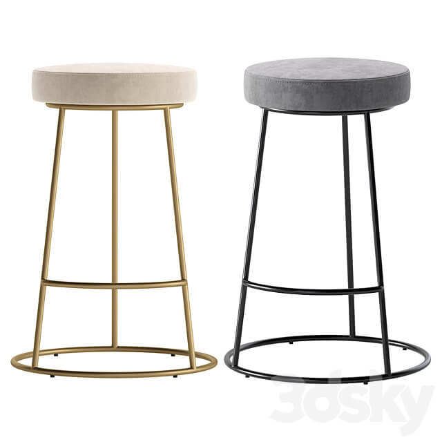 Bar Stool MACLAINE by Cazarina Interiors 4 Colors Version Барный Стул МАКЛЕЙН 3D Models