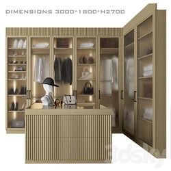 Corner dressing room with an island 3 Other 3D Models 