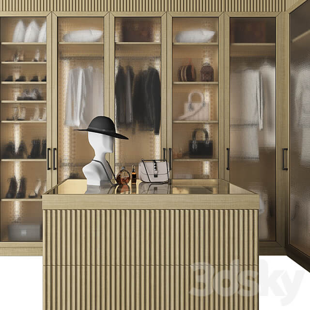 Corner dressing room with an island 3 Other 3D Models