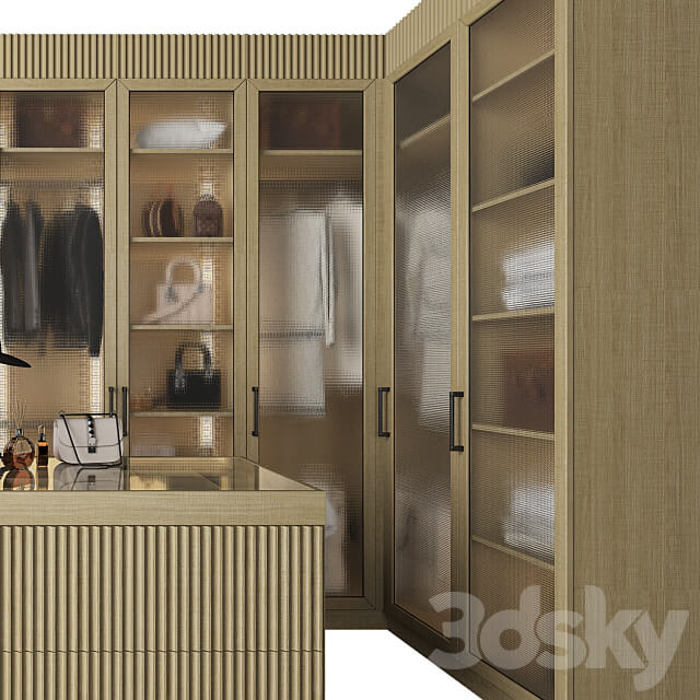 Corner dressing room with an island 3 Other 3D Models