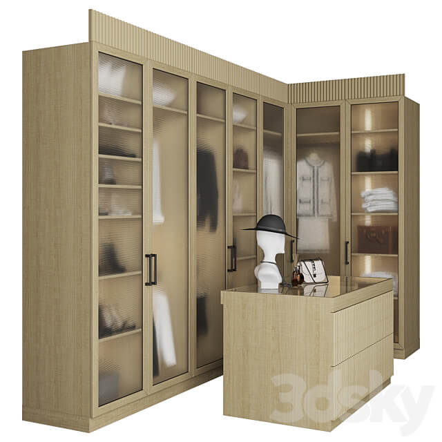 Corner dressing room with an island 3 Other 3D Models