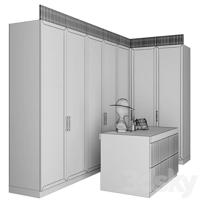 Corner dressing room with an island 3 Other 3D Models