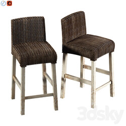 Seagrass Bar Counter Stools 3D Models 