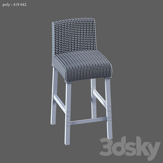 Seagrass Bar Counter Stools 3D Models
