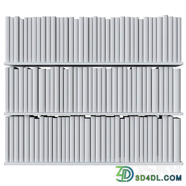 A set of beige books Books light beige 3D Models