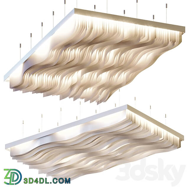 Paper Design Celing 3 Pendant light 3D Models