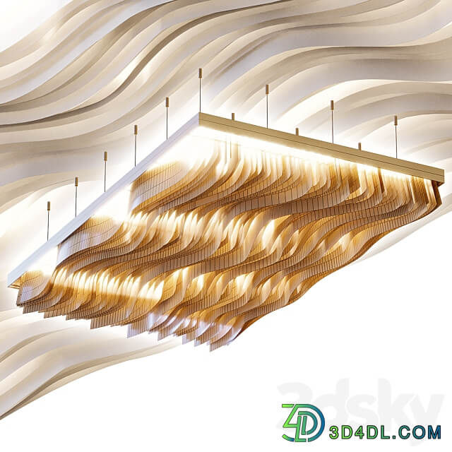 Paper Design Celing 3 Pendant light 3D Models