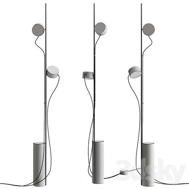 Post Led by Earnest Studio from Muuto Floor Lamp 3D Models