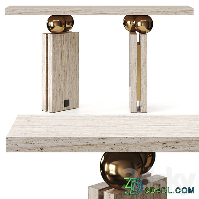 Quantic Estremoz Marble Console Table By Hommes 3D Models