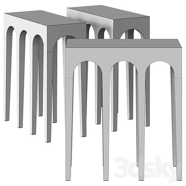 Bow Console Table By 101 Copenhagen 3D Models