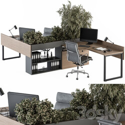 Employee Set Office Furniture 348 3D Models 