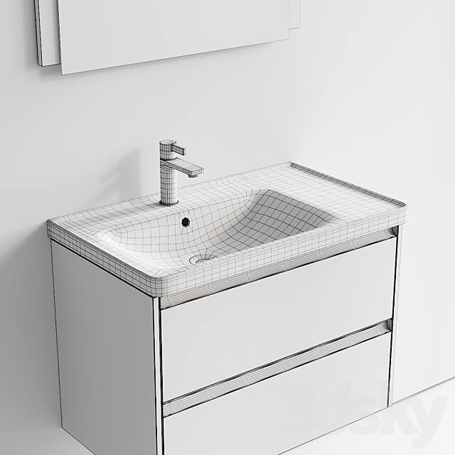 Duravit Ketho.2 Vanity Unit Set 3 3D Models