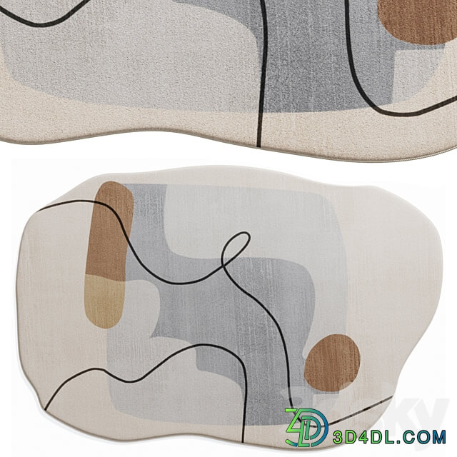 Orange Casual lecture carpet by Litfad 3D Models